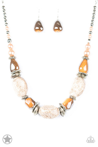 In Good Glazes - Peach Necklace- Paparazzi Accessories