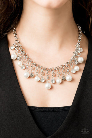 HEIR-headed - White Necklace - Paparazzi Accessories