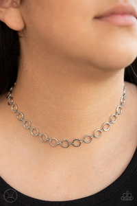 Roundabout Radiance - Silver Necklace - Paparazzi Accessories