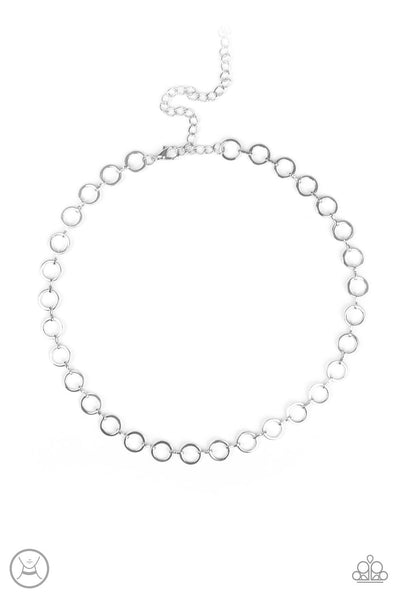 Roundabout Radiance - Silver Necklace - Paparazzi Accessories