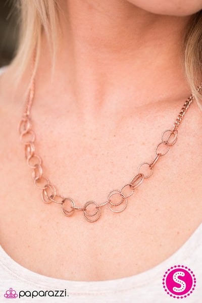 One RING Leads To Another - Copper Necklace - Paparazzi Accessories