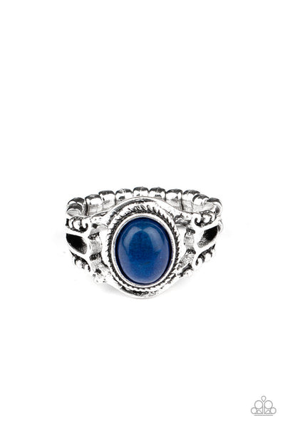 Peacefully Peaceful - Blue Ring - Paparazzi Accessories