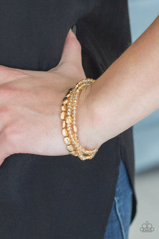 Hello Beautiful - Gold Bracelet - Paparazzi Accessories