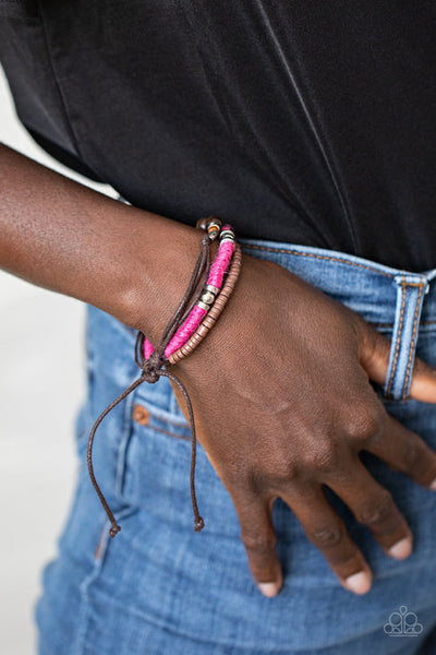 Totally Tiki - Pink Bracelet - Paparazzi Accessories