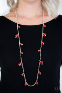 GLOW-Rider - Red Necklace - Paparazzi Accessories