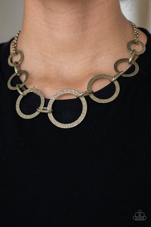 City Circus - Brass Necklace - Paparazzi Accessories