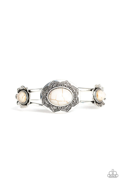 Desert Eden - White Bracelet - Paparazzi Accessories