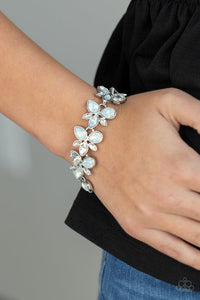 Ice Garden - White Bracelet - Paparazzi Accessories