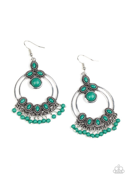 Palm Breeze - Green Earrings - Paparazzi Accessories