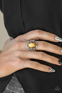 Color Me Confident - Yellow Ring - Paparazzi Accessories