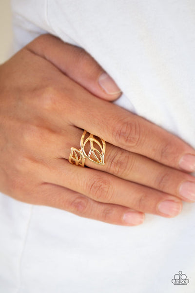 LEAF It All Behind - Gold Ring - Paparazzi Accessories