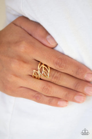 LEAF It All Behind - Gold Ring - Paparazzi Accessories