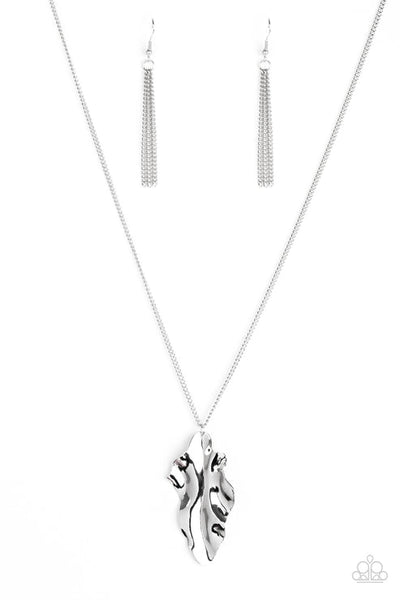 Fiercely Fall - Silver Necklace - Paparazzi Accessories