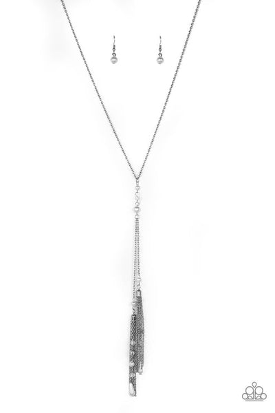 Timeless Tassels - White Necklace - Paparazzi Accessories