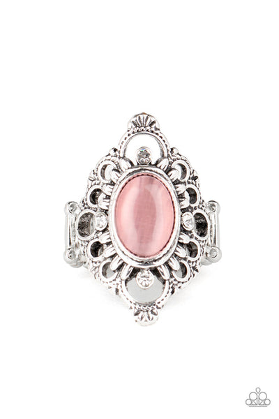 Elegantly Enchanted - Pink Ring - Paparazzi Accessories