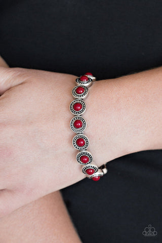 Globetrotter Goals - Red Bracelet - Paparazzi Accessories