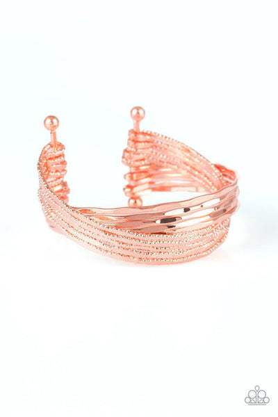 See A Pattern? - Copper Bracelet - Paparazzi Accessories