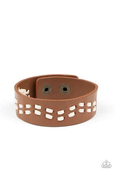 Leather Is My Favorite Color - Brown Bracelet - Paparazzi Accessories