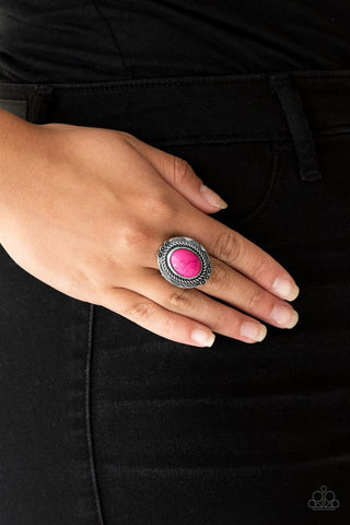 Tumblin’ Tumbleweeds - Pink Ring - Paparazzi Accessories