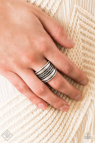 Let it LAYER - Silver Ring - Paparazzi Accessories