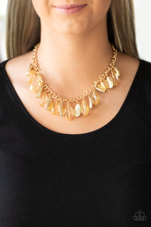 Fringe Fabulous - Gold Necklace - Paparazzi Accessories