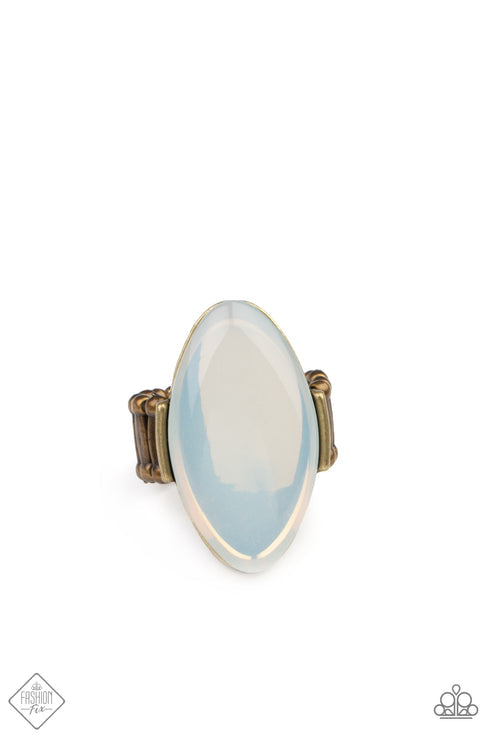 Opal Odyssey ♥ Brass Ring - Paparazzi Accessories