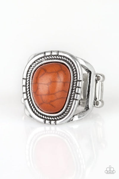 Out On The Range - Orange Ring - Paparazzi Accessories