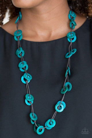 Waikiki Winds - Blue Necklace - Paparazzi Accessories