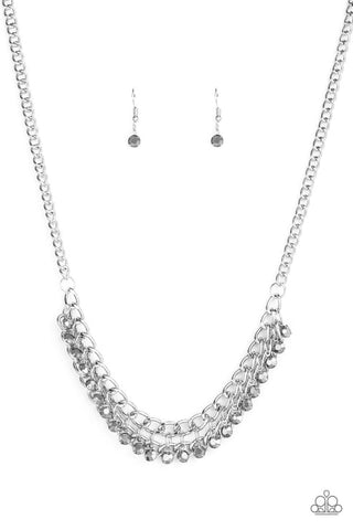 Glow and Grind - Silver Necklace - Paparazzi Accessories