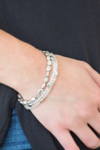 Hello Beautiful - White Bracelet - Paparazzi Accessories