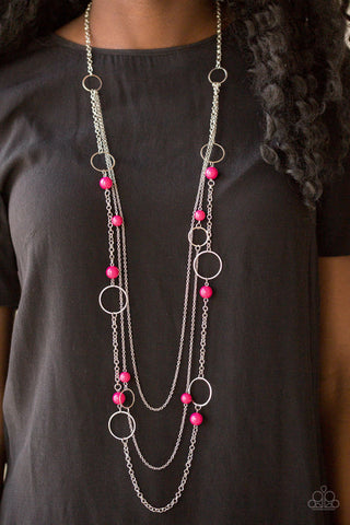 Beachside Babe - Pink Necklace - Paparazzi Accessories