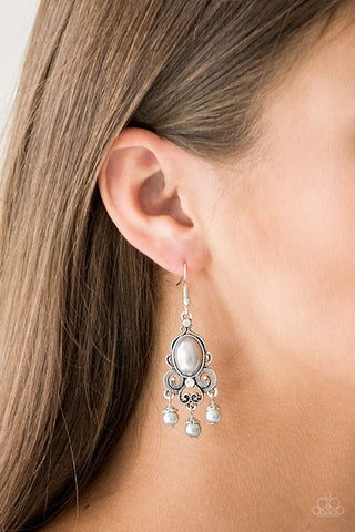 I Better Get GLOWING - Silver Earrings - Paparazzi Accessories