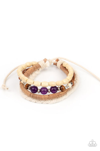 Natural-Born Navigator - Purple Bracelet - Paparazzi Accessories