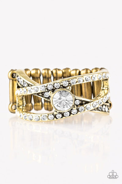 Prepare To Be Dazzled! - Brass Ring - Paparazzi Accessories