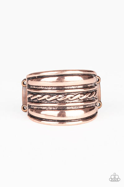 Let it LAYER - Copper Ring - Paparazzi Accessories