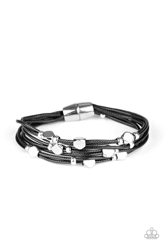 Cut The Cord - Black Bracelet - Paparazzi Accessories