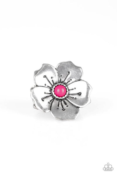 Boho Blossom - Pink Ring - Paparazzi Accessories