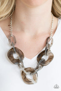 Courageously Chromatic - Silver Necklace -Paparazzi Accessories