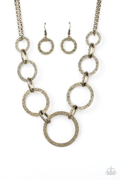 City Circus - Brass Necklace - Paparazzi Accessories