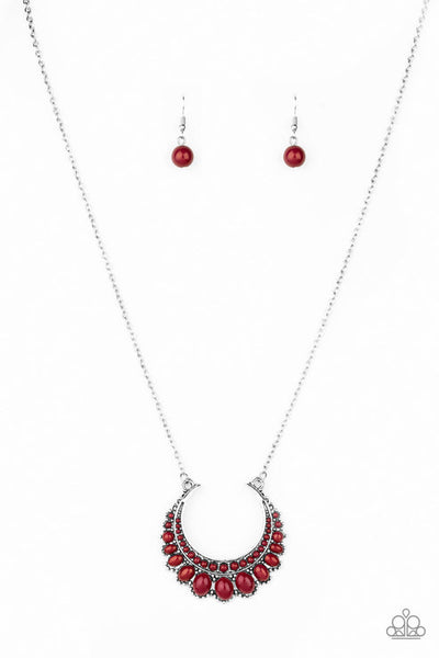 Count To ZEN - Red Necklace - Paparazzi Accessories