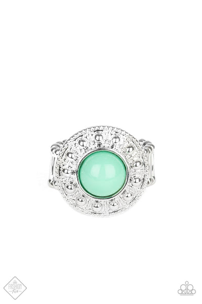 Treasure Chest Shimmer - Green Ring - Paparazzi Accessories