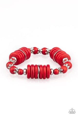 Sagebrush Serenade - Red Bracelet - Paparazzi Accessories