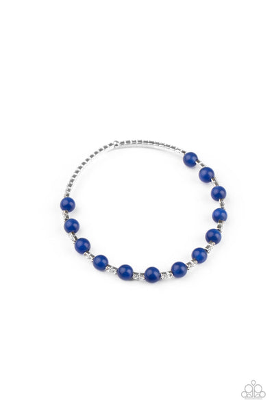 Tea Party Twinkle - Blue Bracelet - Paparazzi Accessories