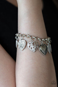 Garden Hearts - White Bracelet - Paparazzi Accessories