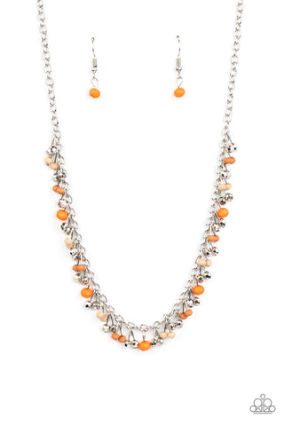 Sailing The Seven Seas - Orange Necklace - Paparazzi Accessories