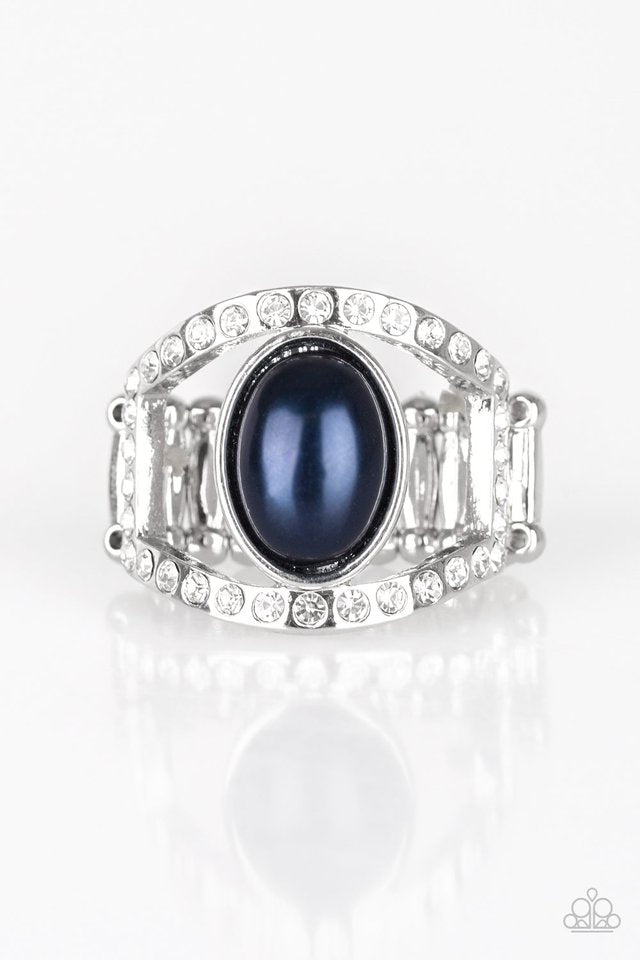 Radiating Riches - Blue Beaded Ring - Paparazzi Jewelry 