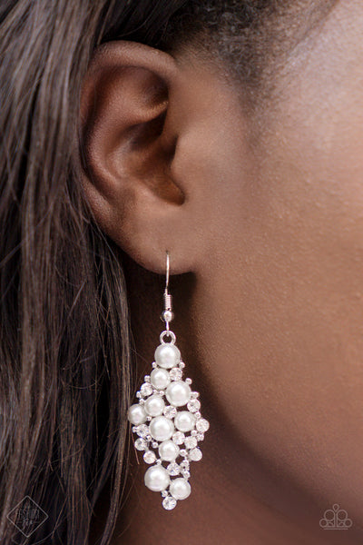 Paparazzi Famous Fashion Earrings- White