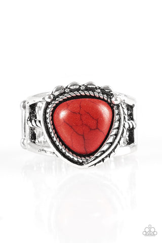 Paparazzi Cliff Climber Ring-Red