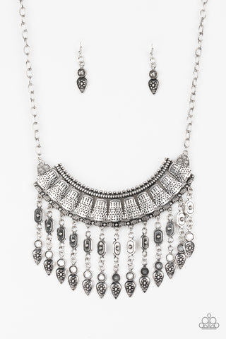 The Desert Is Calling - Silver Necklace - Paparazzi Accessories
