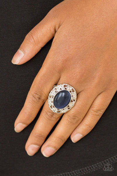 Paparazzi Moonlit Marigold Moonstone Ring - Blue